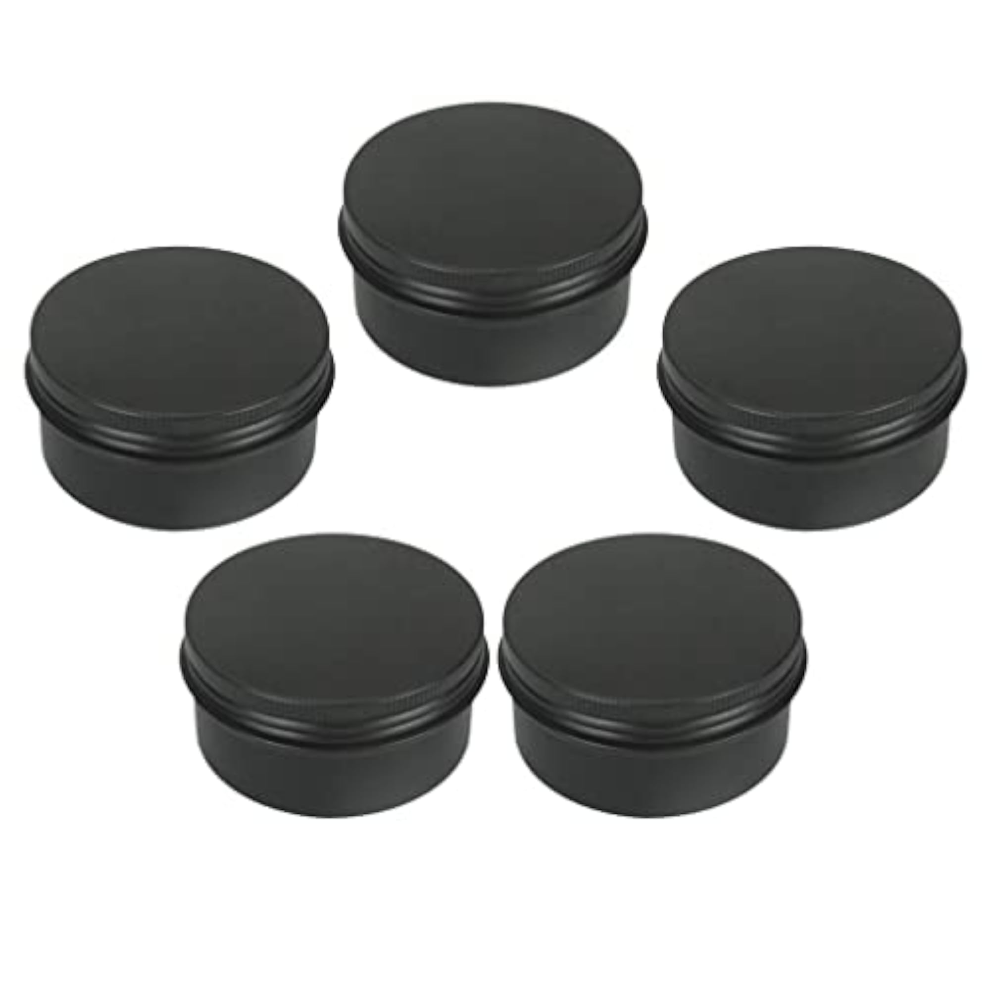 5pcs Empty Aluminum Tin Jars for Cosmetics